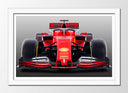 Cuadro enmarcado blanco Ferrari SF90, Formula 1