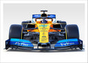 Lámina McLaren MCL34,azul y amarillo,Formula 1