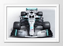 Cuadro enmarcado blanco Mercedes -AMG color plata,Formula 1