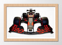 Cuadro enmarcado natural Red bull RB15,coche formula 1,negro y rojo