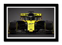 Cuadro enmarcado negro Renault RS 19,Formula 1,coche amarillo y negro