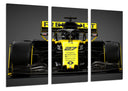 Tríptico Renault RS 19,Formula 1,coche amarillo y negro