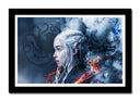 Cuadro enmarcado negro Juego de Tronos, Daenerys Targaryen, Khaleesi, Hbo, George R. R. Martin