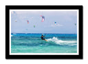 Cuadro enmarcado negro Kitesurf