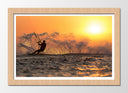 Cuadro enmarcado natural surfista, windsurf, playa, atardecer,mar