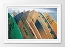 Cuadro enmarcado blanco Surf, Tablas de surf