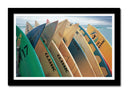 Cuadro enmarcado negro Surf, Tablas de surf