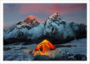 Lámina Montaña, Everest, Himalaya, Escalada, Campo base, Noche,naturaleza
