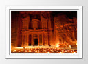 Cuadro enmarcado blanco Petra, Jordania, Yacimiento arqueológico, 7 maravillas del mundo