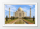 Cuadro enmarcado blanco Taj Mahal, Índia, Palacio, 7 maravillas del mundo