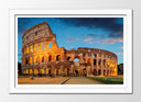 Cuadro enmarcado blanco Coliseo Romano, Roma, Italia, 7 maravillas del mundo
