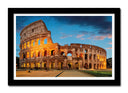 Cuadro enmarcado negro Coliseo Romano, Roma, Italia, 7 maravillas del mundo
