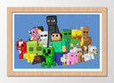 Cuadro enmarcado natural Videojuego Minecraft, Mundo abierto