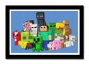 Cuadro enmarcado negro Videojuego Minecraft, Mundo abierto