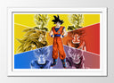 Cuadro enmarcado blanco Anime Dragon Ball, Son Goku,