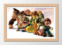 Cuadro enmarcado natural Videojuego Nintendo, Súper Smash Bros, Mario Bros