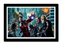 Cuadro enmarcado negro Marvel, Stan Lee, Súper Héroes, Capitán América, Hulk, Iron Man, Thor