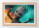 Cuadro enmarcado natural marvel, guardianes de la galaxia, groot