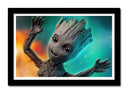 Cuadro enmarcado negro marvel, guardianes de la galaxia, groot