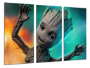 Tríptico marvel, guardianes de la galaxia, groot
