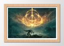 Cuadro enmarcado natural Videojuego Elden Ring, Xbox, Playstation, Escudo