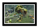 Cuadro enmarcado negro Videojuego Monster Hunter Rise, Nintendo, Paisaje