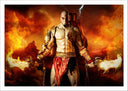 Lámina Videojuego God of War, Héroes, Kratos, Fuego