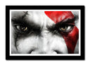 Cuadro enmarcado negro Videojuego God of War, Héroes, Kratos, Ojos rojos