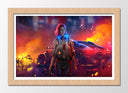 Cuadro enmarcado natural Videojuego Cyber Punk 2077, Chica, Vandal