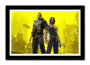 Cuadro enmarcado negro Videojuego Cyber Punk 2077, Vandal, Amarillo