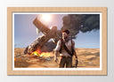 Cuadro enmarcado natural Videojuego Uncharted 4, Avión estrellado, Nate