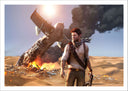 Lámina Videojuego Uncharted 4, Avión estrellado, Nate