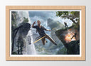Cuadro enmarcado natural Videojuego Uncharted 4, Paisaje, Sam, Nate