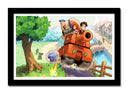 Cuadro enmarcado negro Videojuego Advance Wars, Nintendo, Batalla, Tanque