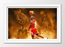 Cuadro enmarcado blanco Baloncesto, Chicago bull, Jordan, 23, NBA, Nike
