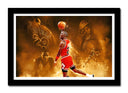 Cuadro enmarcado negro Baloncesto, Chicago bull, Jordan, 23, NBA, Nike