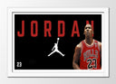 Cuadro enmarcado blanco Baloncesto, Chicago bull, Jordan, 23, NBA, Jumpman
