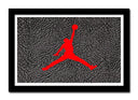 Cuadro enmarcado negro Baloncesto, Jordan, 23, NBA, Jumpman