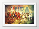 Cuadro enmarcado blanco Baloncesto, NBA