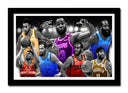 Cuadro enmarcado negro Baloncesto, NBA