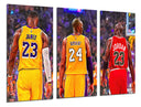 Tríptico Baloncesto NBA, Michael Jordan, Lebron James, Kobe Bryant