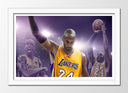 Cuadro enmarcado blanco Baloncesto, NBA , Lakers, Kobe Bryant