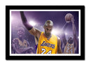 Cuadro enmarcado negro Baloncesto, NBA , Lakers, Kobe Bryant