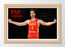 Cuadro enmarcado natural Baloncesto, Pau Gasol, España