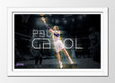 Cuadro enmarcado blanco Balonceto, España, Pau Gasol, Lakers, NBA