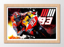Cuadro enmarcado natural Motor, Moto GP 93, Wallpaper, Marck Marquez