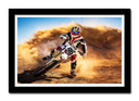 Cuadro enmarcado negro Motor, Cross Suzuki