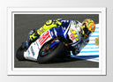 Cuadro enmarcado blanco Moto GP, Velentino Rossi, Fiat, 46