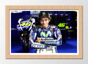 Cuadro enmarcado natural Moto GP, Valentino Rossi, Italia, Yamaha
