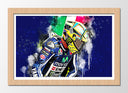 Cuadro enmarcado natural Moto GP, Valentino Rossi, wallpaper